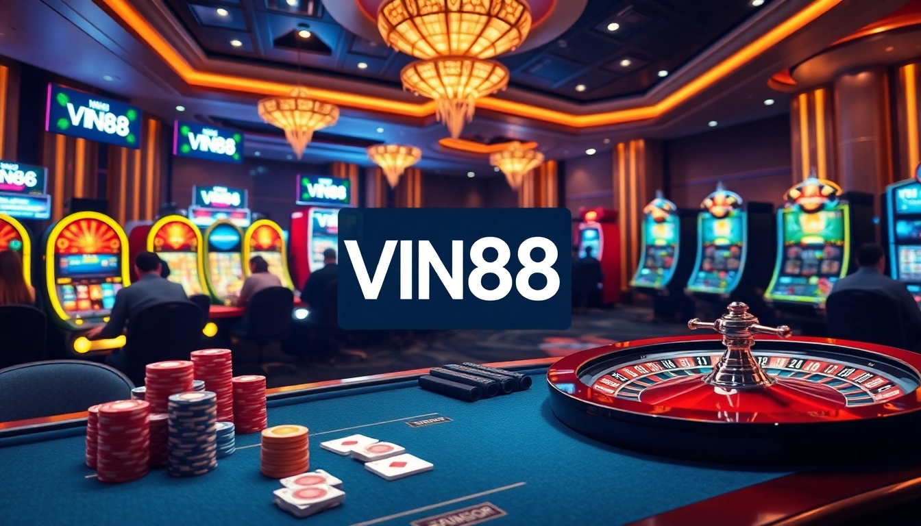 Experience the thrill of gambling at VN88 with vibrant casino visuals and engaging gameplay.