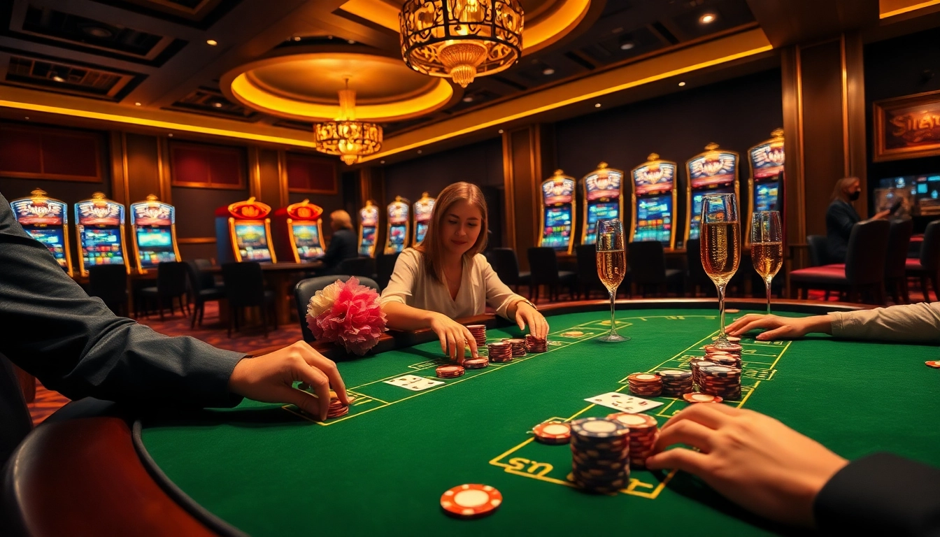 Experience the thrill of Superbet casino gaming with players at a luxurious poker table.