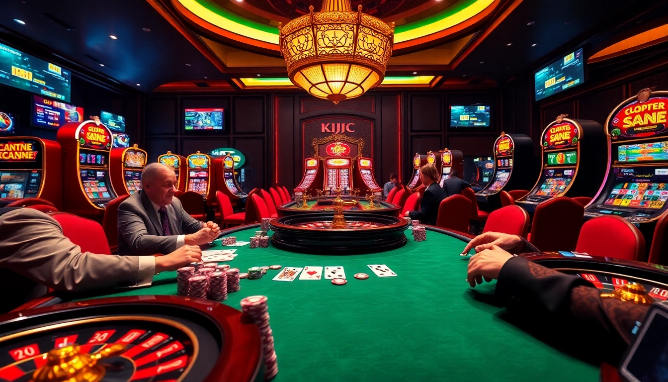 KJC casino experience featuring high-stakes poker action and luxury gaming environment.