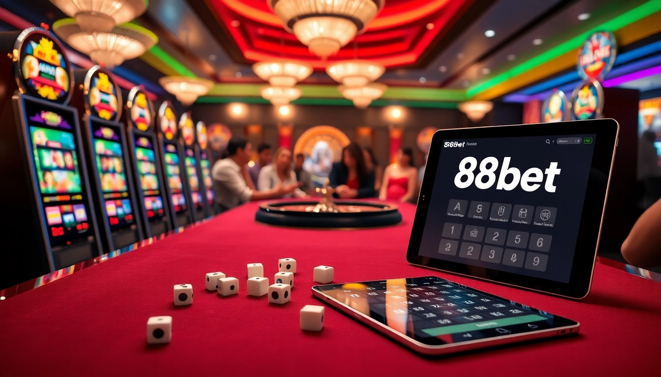 Experience thrilling gameplay at 88bet with vibrant casino tables and exciting gambling action.