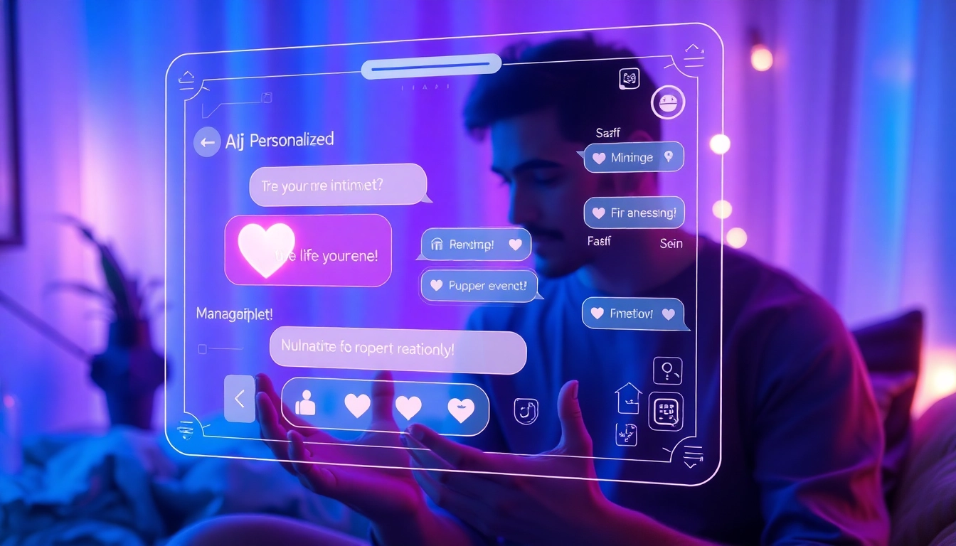 Engaging digital interface showcasing ai chat sex interactions with a futuristic chatbot.
