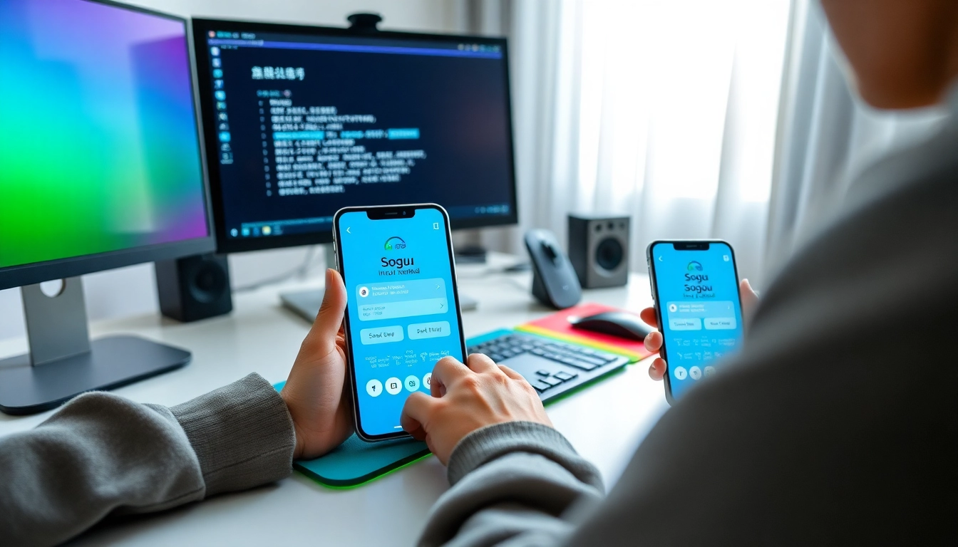 Sogou Input Method enhancing typing efficiency in a modern workspace.