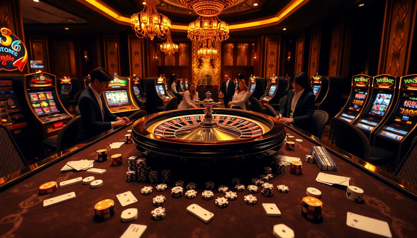 Engage with vn168 casino thrills at a luxurious table featuring poker chips and cards.