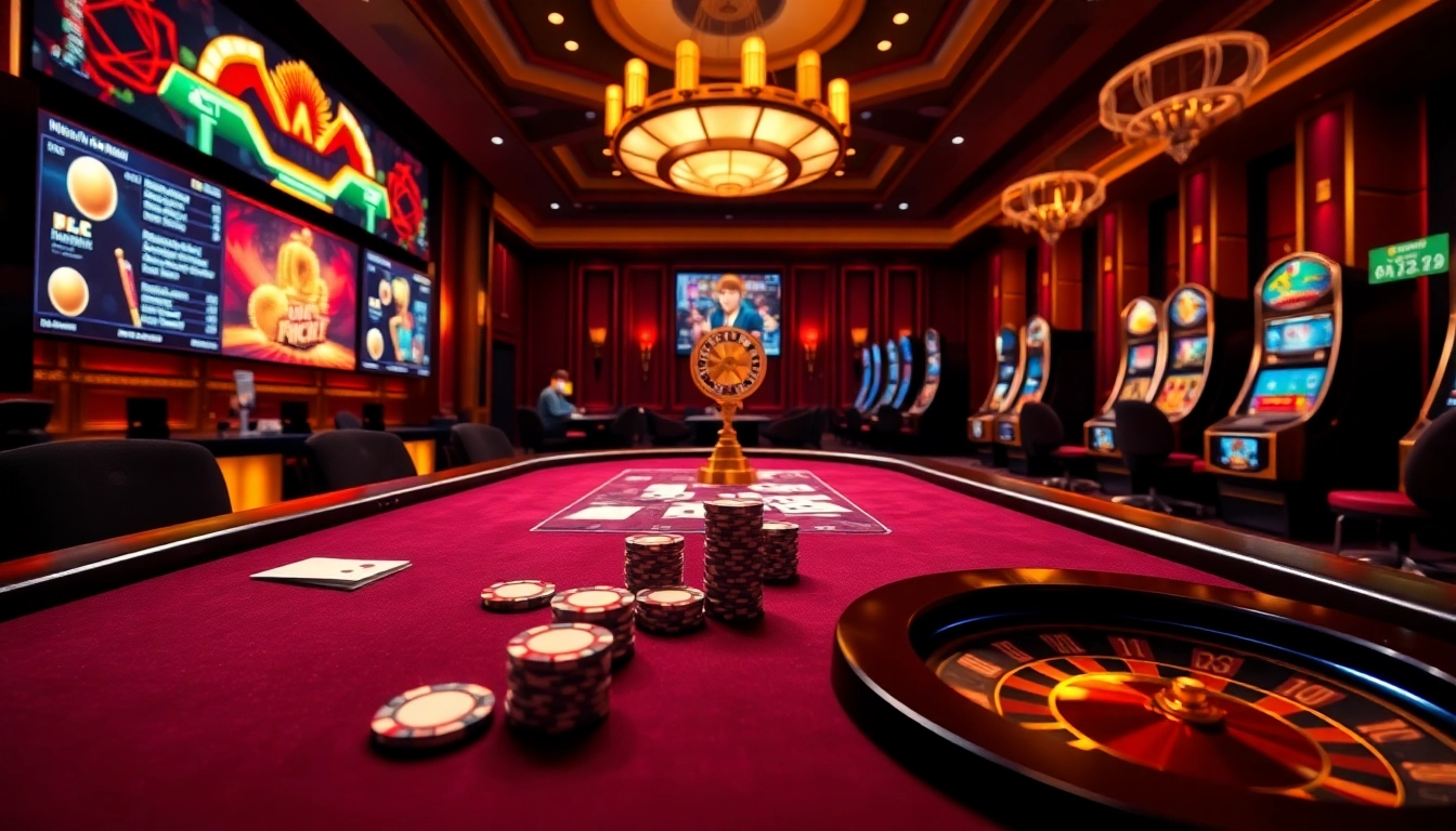 Khela88's thrilling gambling scene with poker chips and betting cards on a casino table.