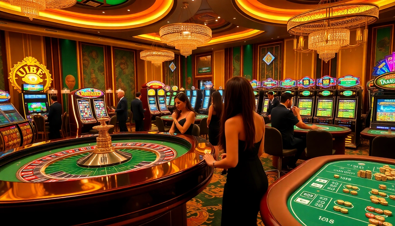Experience the excitement of UU88 at a luxurious casino with vibrant slots and thrilling poker.