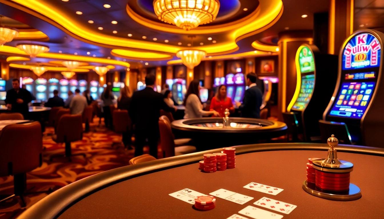 Experience the thrill of gambling at ku win with luxurious casino tables and engaging gameplay.