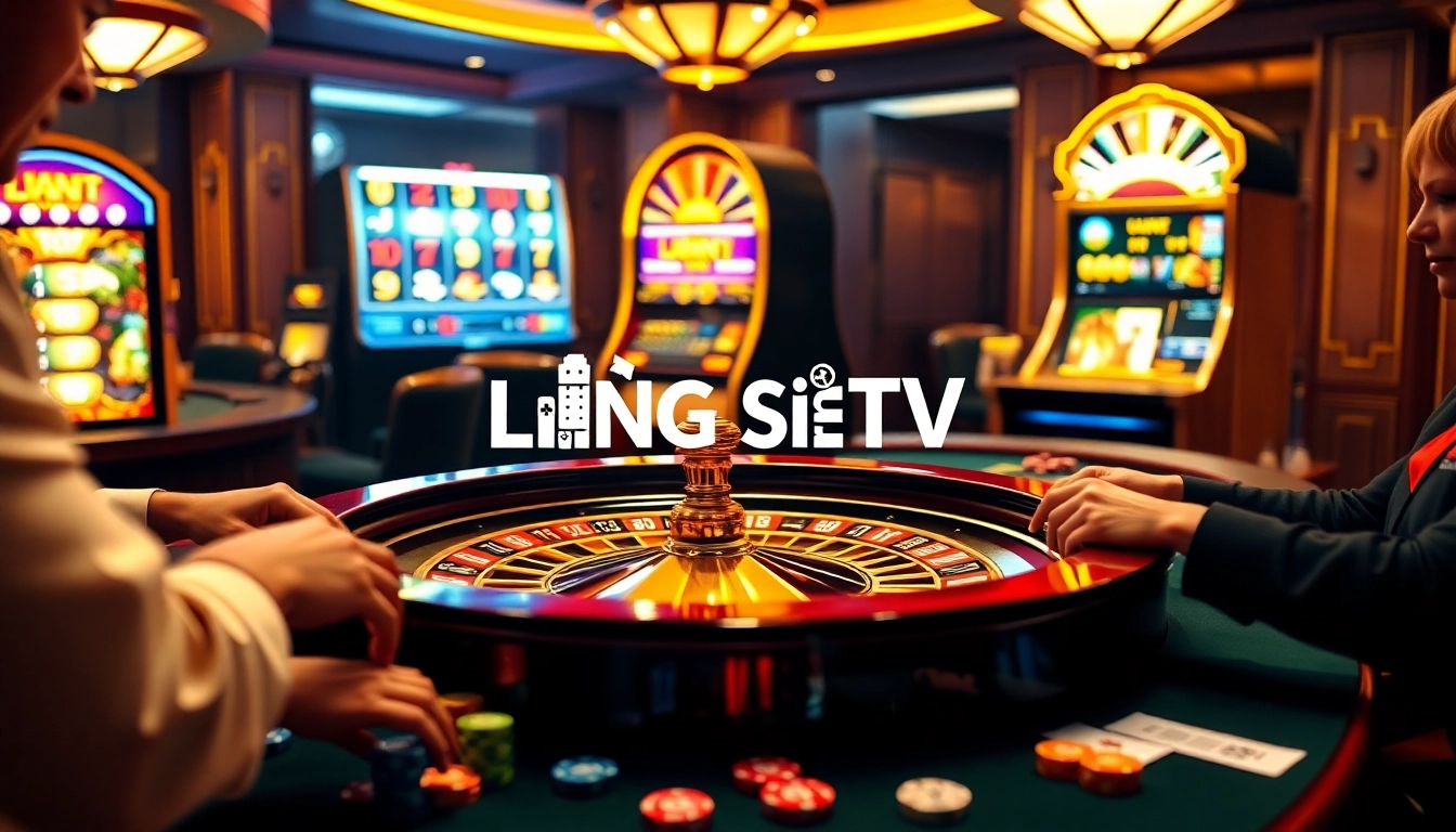 Experience the thrill of betting with Lương Sơn TV in a luxurious casino setting.