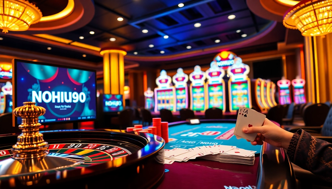 Experience excitement at NOHU90’s vibrant casino tables with roulette, poker, and slot games.