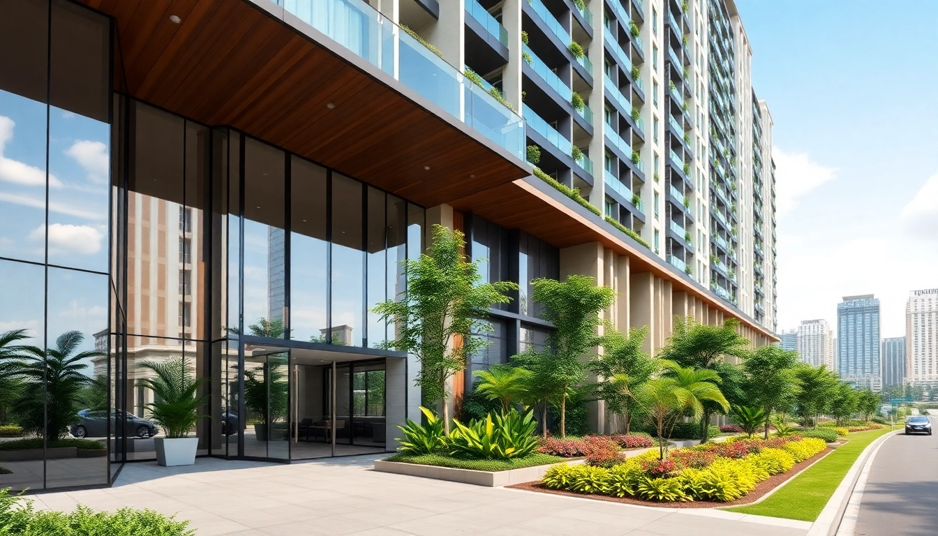 View of the stunning luxury executive condominium at tampines st 95 ec with modern architecture and lush surroundings.