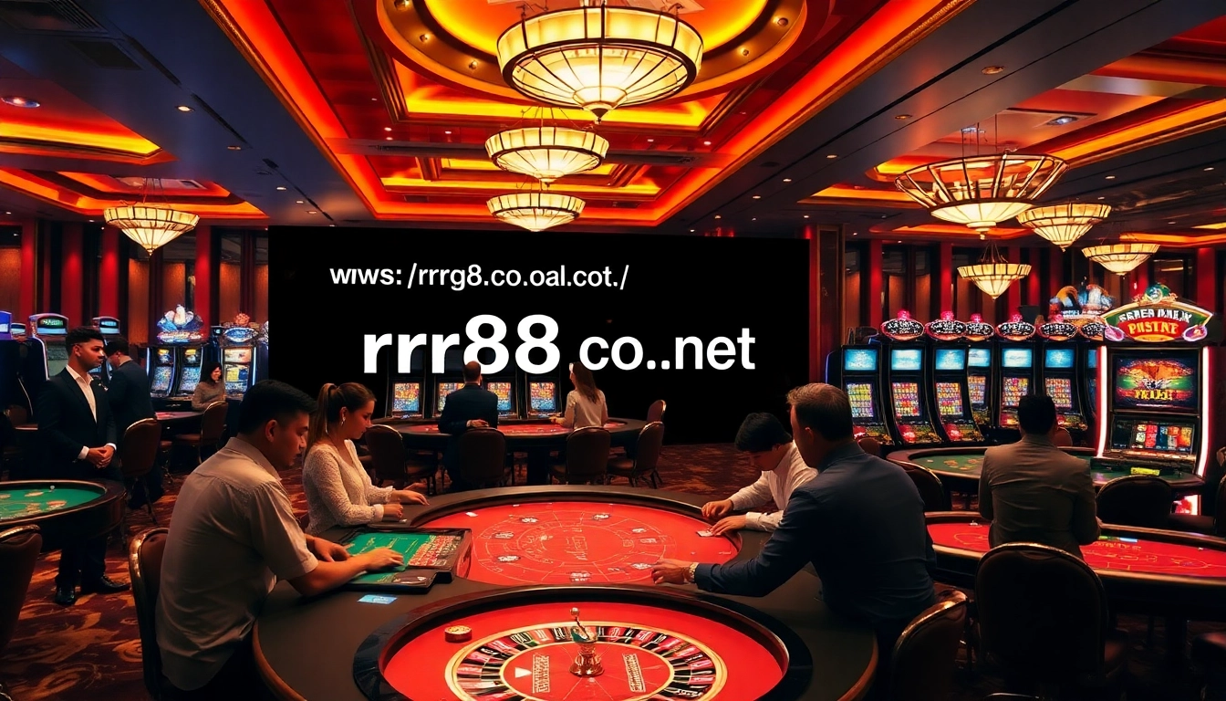 Experience thrilling gameplay at https://rr88co.net/ with vibrant casino tables and slot machines.