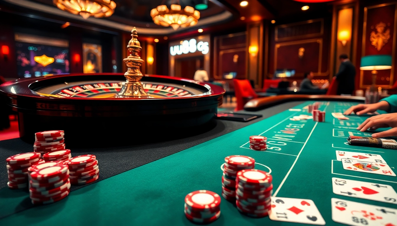 Experience thrilling casino action at https://uu88.gl/ with poker chips and roulette excitement.