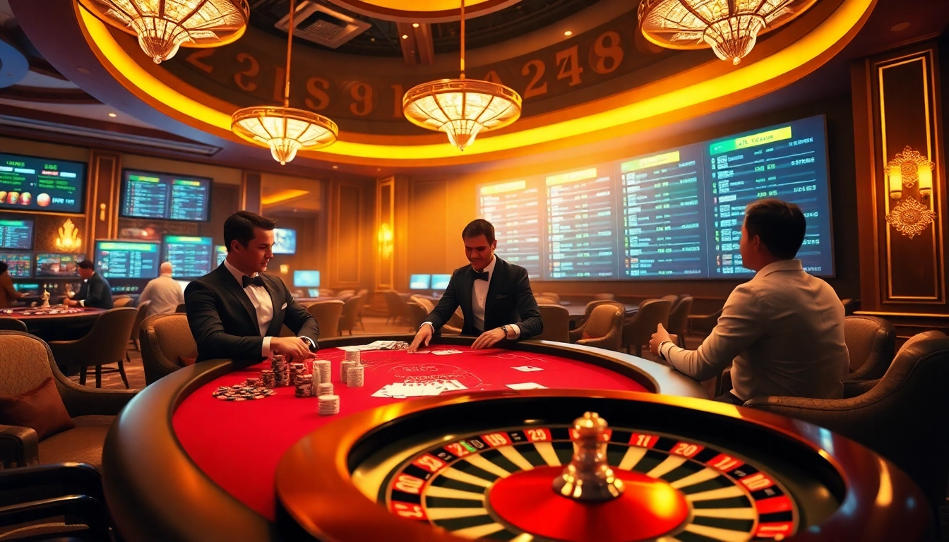 Experience thrilling poker action at 6L777 casino with vibrant tables and professional dealers.