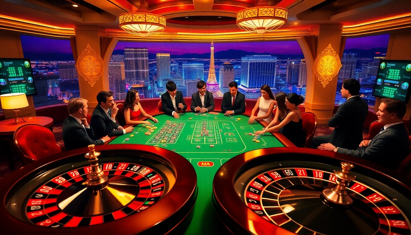 Experience high-stakes gaming at Thabet's vibrant casino tables with roulette and poker.