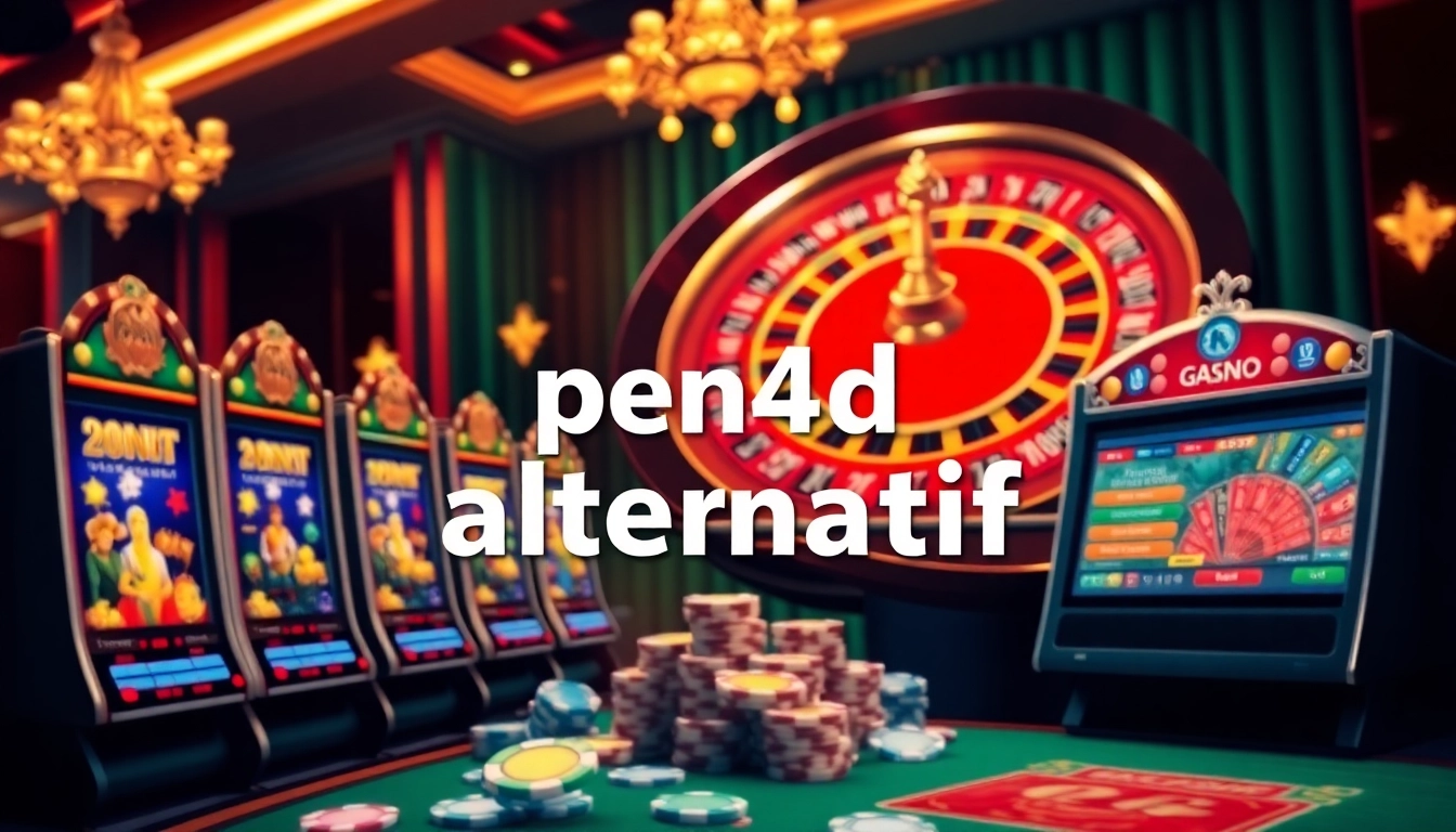 Engaging online gambling scene featuring pen4d alternatif slot gameplay with vibrant casino elements.